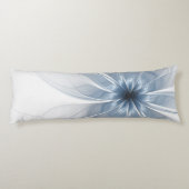 Coussins Longs Fleur imaginaire fractale bleue douce et tendresse (Dos)