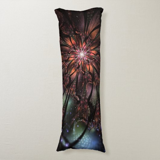 Coussins Longs Fleur imaginaire fractale douce et tendresse (Devant (Vertical))