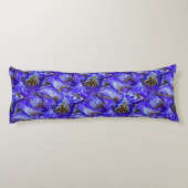 Coussins Longs Fleur Iris Violet / Esthétique / Carrelé / (Dos)