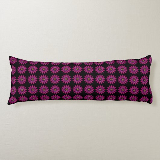 Coussins Longs Fleur magenta en fleurs | Fleur botanique moderne  (Devant)
