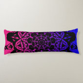Coussins Longs fleur Mandala rose et violet (Dos)