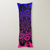 Coussins Longs fleur Mandala rose et violet (Dos (Vertical))