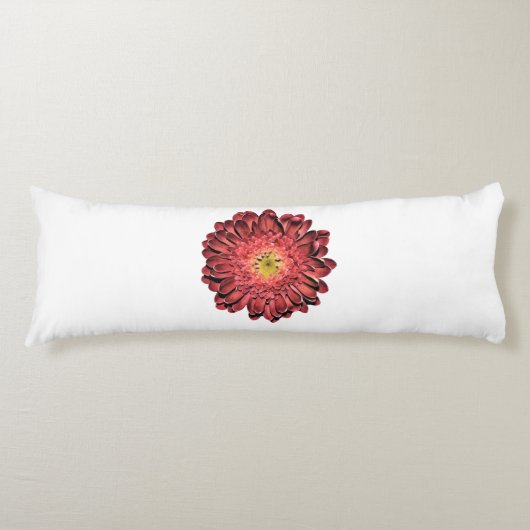 Coussins Longs Fleur marguerite rouge (Devant)