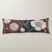 Coussins Longs Fleur Noir d'automne (Dos)