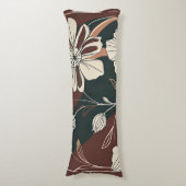 Coussins Longs Fleur Noir d'automne (Devant (Vertical))