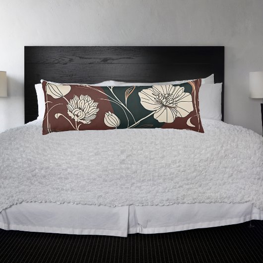Coussins Longs Fleur Noir d'automne