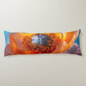 Coussins Longs Fleur orange (Dos)