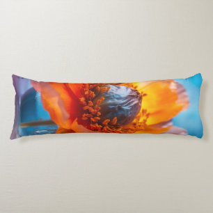 Coussins Longs Fleur orange