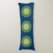 Coussins Longs Fleur Power of Life / Blume des Lebens - vert (Devant (Vertical))