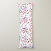 Coussins Longs Fleur rose aquarelle sans couture (Dos (Vertical))