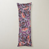 Coussins Longs Fleur Rose coloré (Dos (Vertical))