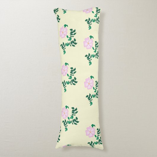 Coussins Longs Fleur Rose rose pastel (Devant (Vertical))