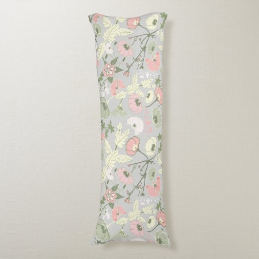 Coussins Longs Fleur rose verte Fleur Motif (Devant (Vertical))