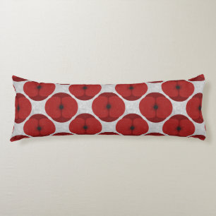 Coussins Longs Fleur Rouge Texturée Florale Minimaliste Gras