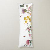 Coussins Longs Fleur sauvage d'aquarelle Insectes Floral Spring G (Dos (Vertical))