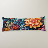 Coussins Longs Fleurs artistiques (Dos)