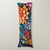 Coussins Longs Fleurs artistiques (Devant (Vertical))