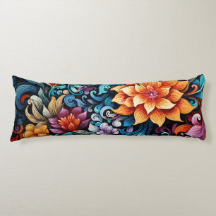 Coussins Longs Fleurs artistiques