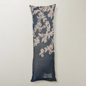 Coussins Longs Fleurs beiges bleu texturé "Unison" (Dos (Vertical))