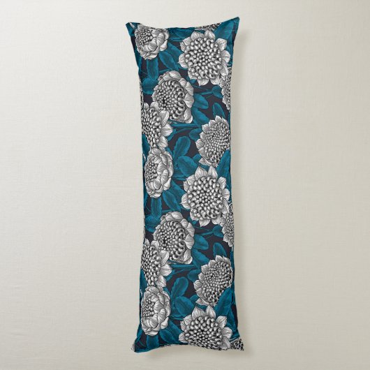 Coussins Longs Fleurs blanches de waratah (Dos (Vertical))