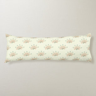 Coussins Longs Fleurs Bleues, Fleurs Rouges, Motif De Fleurs