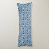 Coussins Longs Fleurs Boho Bleu Classique Jolies (Dos (Vertical))