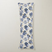 Coussins Longs Fleurs botaniques simples de vigne bleue (Devant (Vertical))