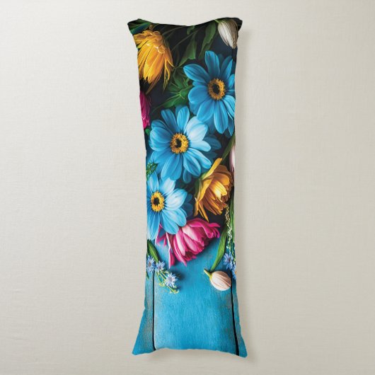 Coussins Longs Fleurs colorées (Devant (Vertical))