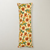 Coussins Longs Fleurs colorées (Dos (Vertical))