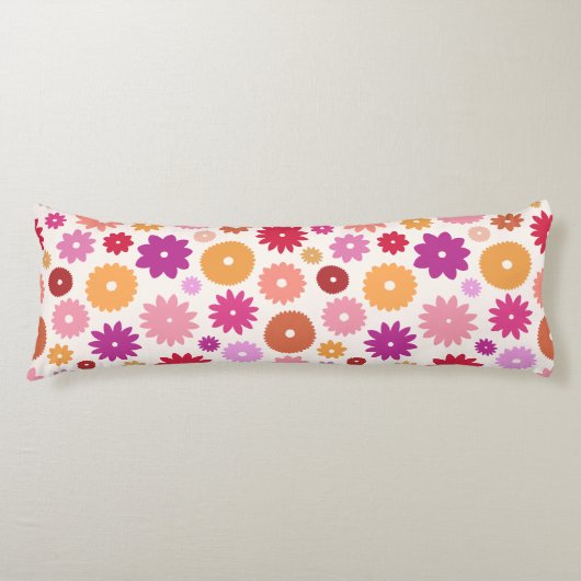 Coussins Longs Fleurs Colorées Grand Motif (Devant)