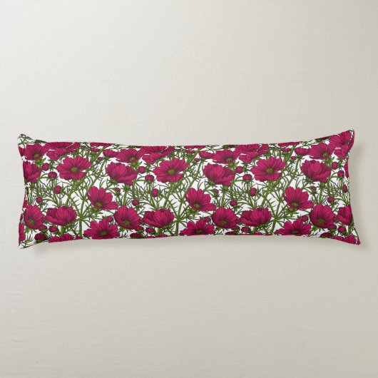 Coussins Longs Fleurs Cosmos roses (Dos)