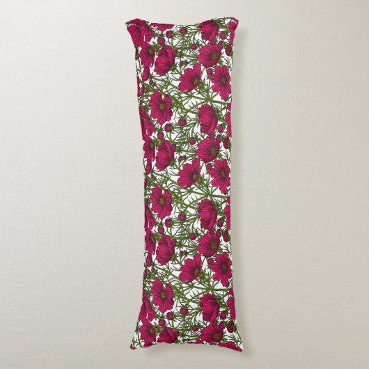 Coussins Longs Fleurs Cosmos roses (Devant (Vertical))