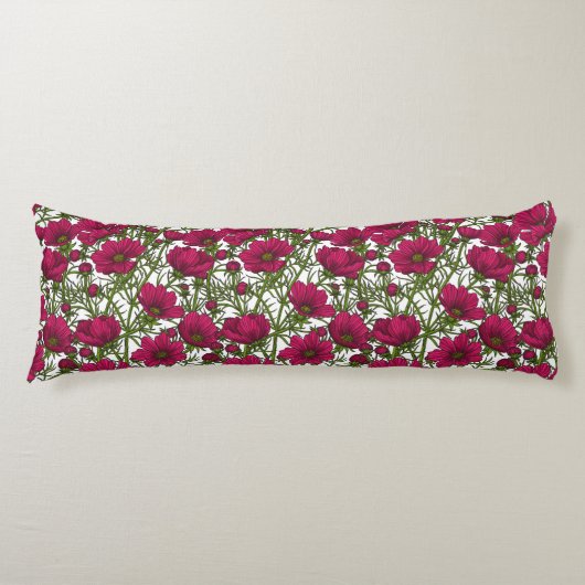 Coussins Longs Fleurs Cosmos roses (Devant)