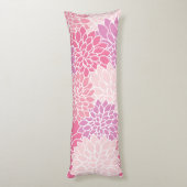 Coussins Longs Fleurs Dahlia, Motif De Fleurs, Dahlia Rose (Dos (Vertical))