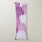 Coussins Longs Fleurs Dahlia, Motif De Fleurs, Dahlia Violet (Devant (Vertical))
