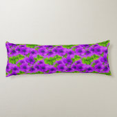Coussins Longs Fleurs d'anémone violet vibrant (Dos)