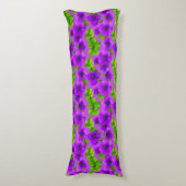 Coussins Longs Fleurs d'anémone violet vibrant (Devant (Vertical))