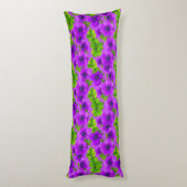 Coussins Longs Fleurs d'anémone violet vibrant (Dos (Vertical))