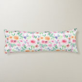 Coussins Longs Fleurs d'aquarelle et feuilles (Dos)