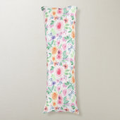 Coussins Longs Fleurs d'aquarelle et feuilles (Devant (Vertical))