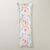 Coussins Longs Fleurs d'aquarelle et feuilles (Dos (Vertical))