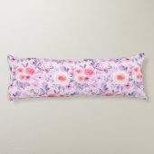 Coussins Longs Fleurs d'aquarelle et feuilles 3 (Dos)