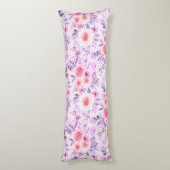 Coussins Longs Fleurs d'aquarelle et feuilles 3 (Dos (Vertical))