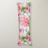 Coussins Longs Fleurs d'aquarelle florale Orchidées de pivoines R (Devant (Vertical))