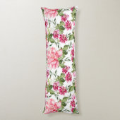 Coussins Longs Fleurs d'aquarelle florale Orchidées de pivoines R (Dos (Vertical))