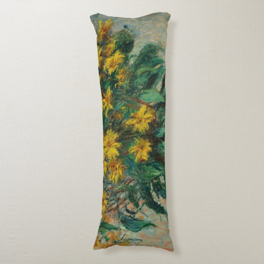 Coussins Longs Fleurs d'artichauts de Jérusalem - Claude Monet (Devant (Vertical))