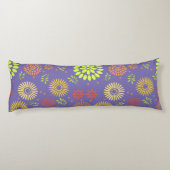 Coussins Longs Fleurs d'automne colorées dans des tons chauds (Dos)