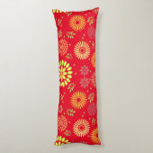 Coussins Longs Fleurs d'automne colorées dans des tons chauds (Dos (Vertical))