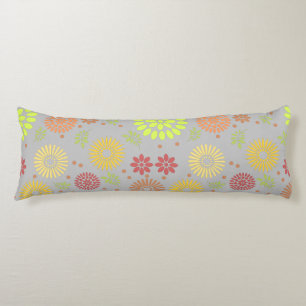 Coussins Longs Fleurs d'automne colorées dans des tons chauds