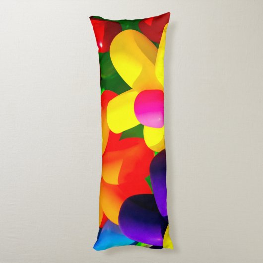 Coussins Longs Fleurs de ballons de jouets (Dos (Vertical))